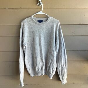 Joseph Lyman Beige Cashmere Crewneck Sweater - Size L Fall Preppy Neutral